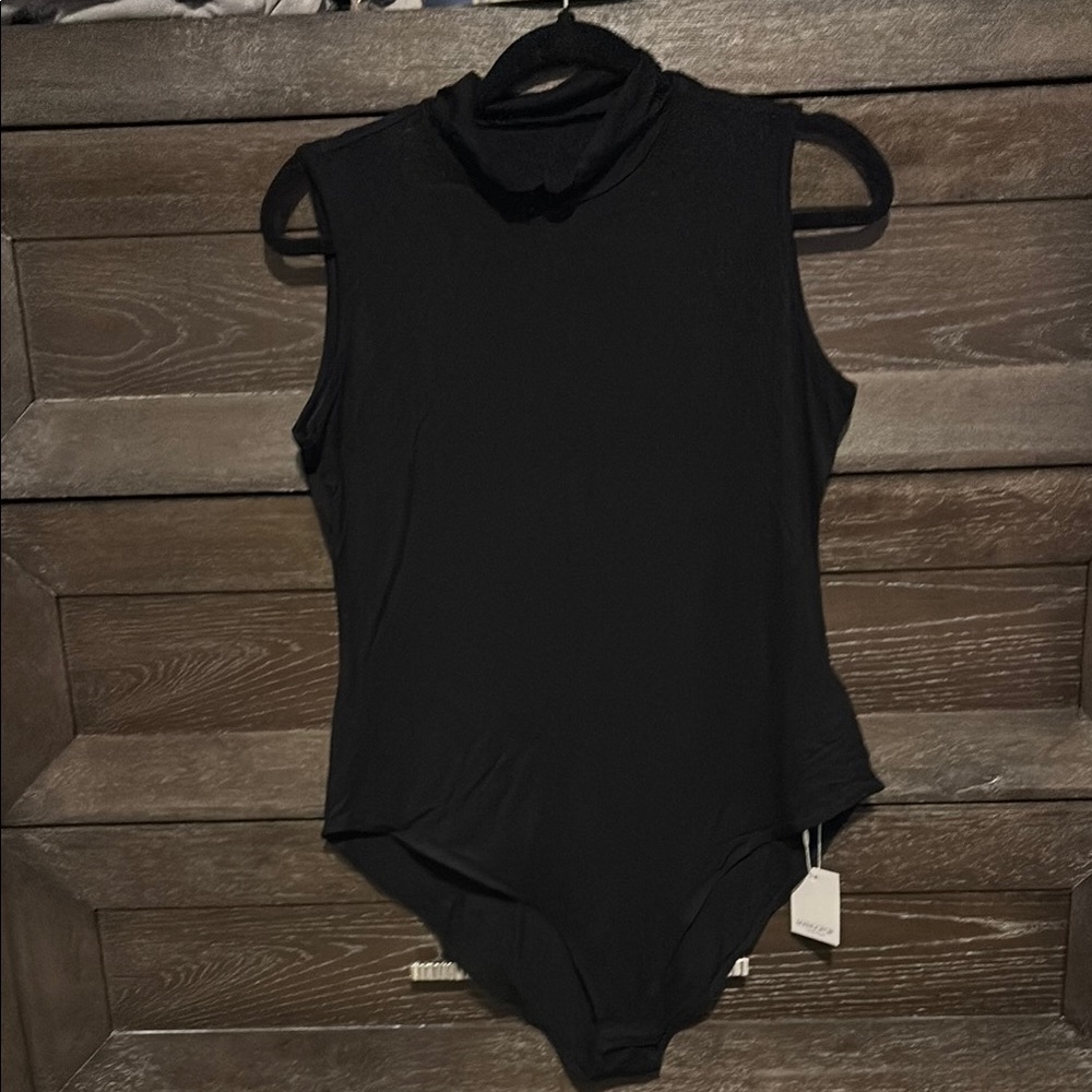 Mango Black Sleeveless Bodysuit